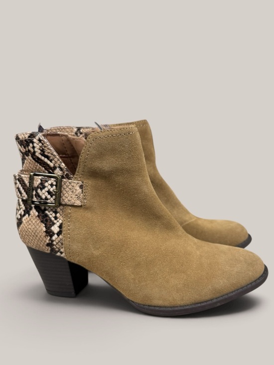 Vionic Shoes - VIONIC Naomi Suede Snake-Print Ankle Boot Size 7